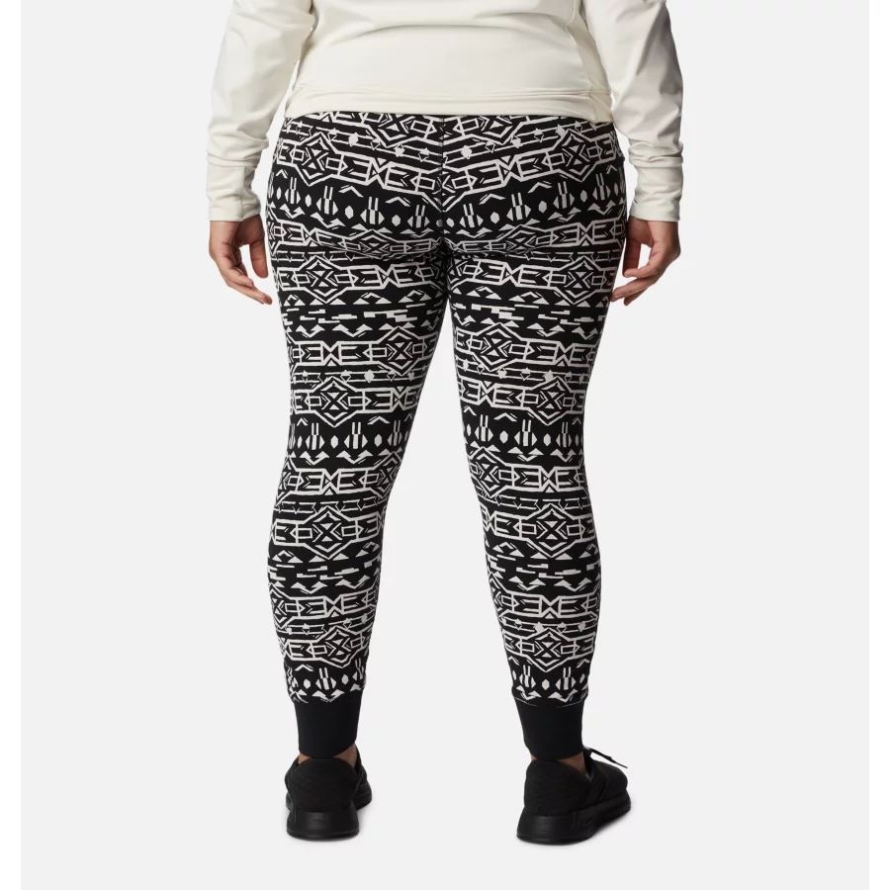 Columbia Black 80s Stripe Women's Holly Hideaway Leggings Plus Size