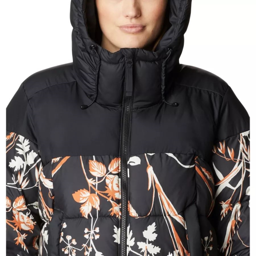 Columbia Black/Black Fallgrass Print Women's Pike Lake II Insulated Jacket