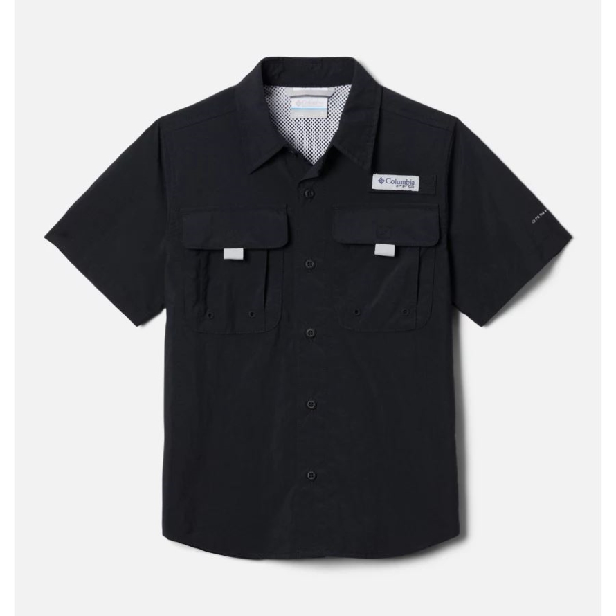 Columbia Black Boys' PFG Bahama Short Sleeve Shirt