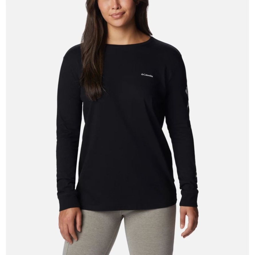 Columbia Black/CSC Branded Sleeve Women's North Cascades Long Sleeve T-shirt