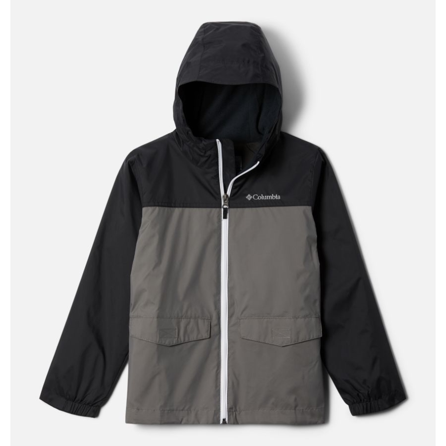 Columbia Black/City Grey Boys' Rain-Zilla Jacket