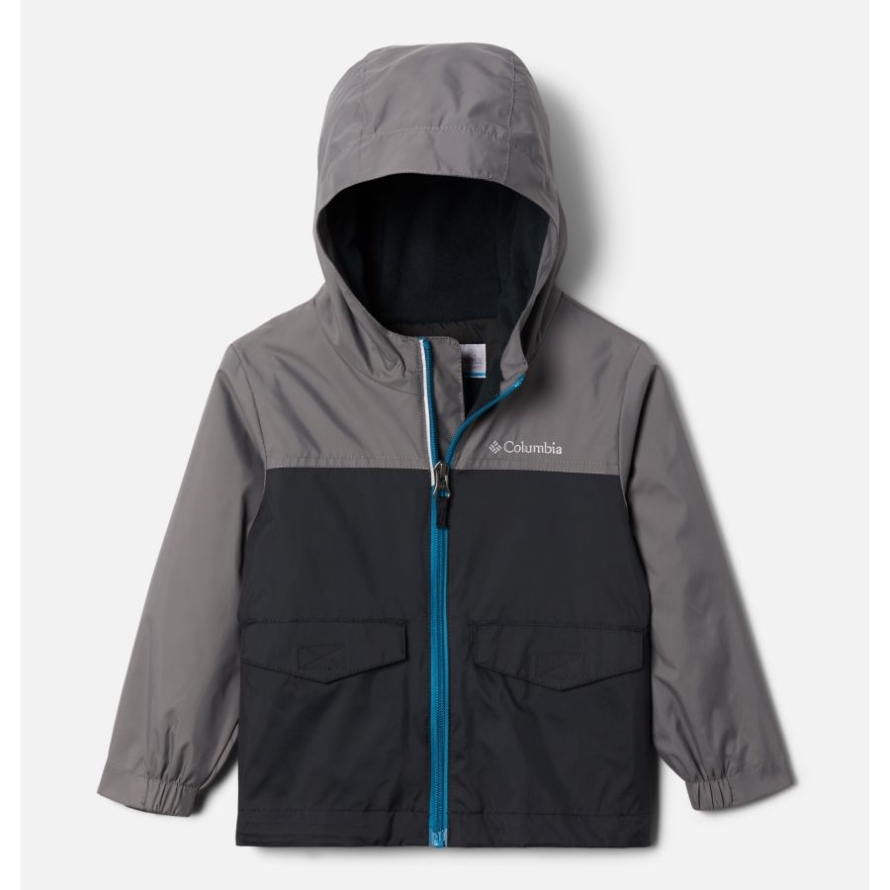 Columbia Black/City Grey Boys' Toddler Rain-Zilla Jacket