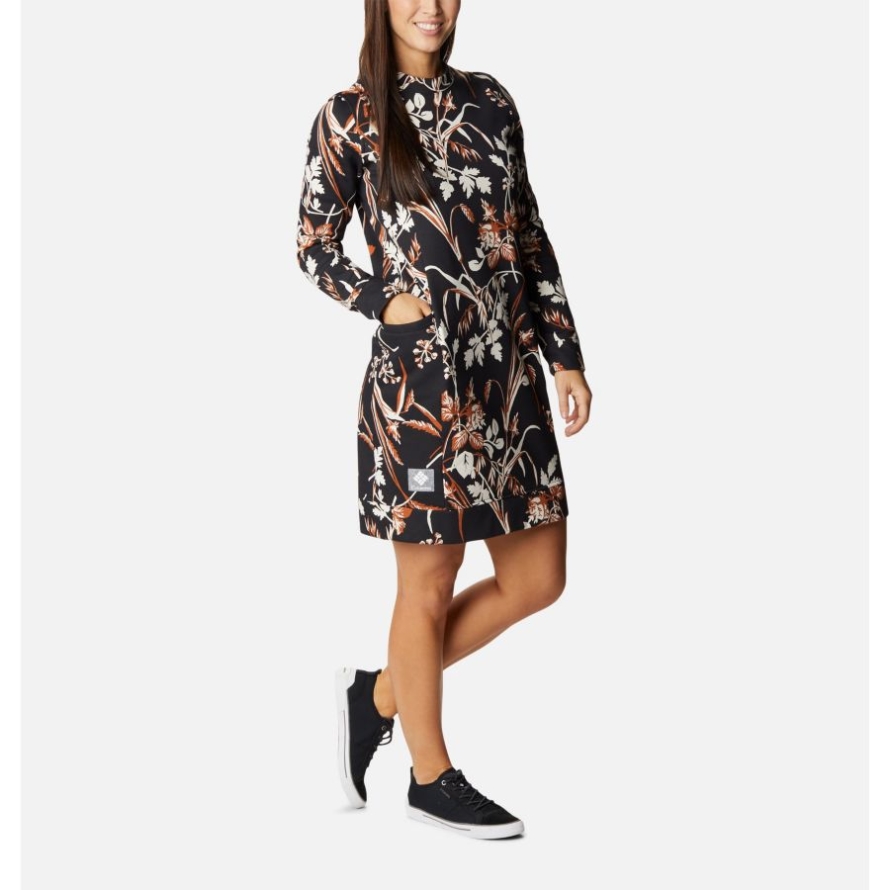 Columbia Black Fallgrass Print Women's Columbia Lodge Dress