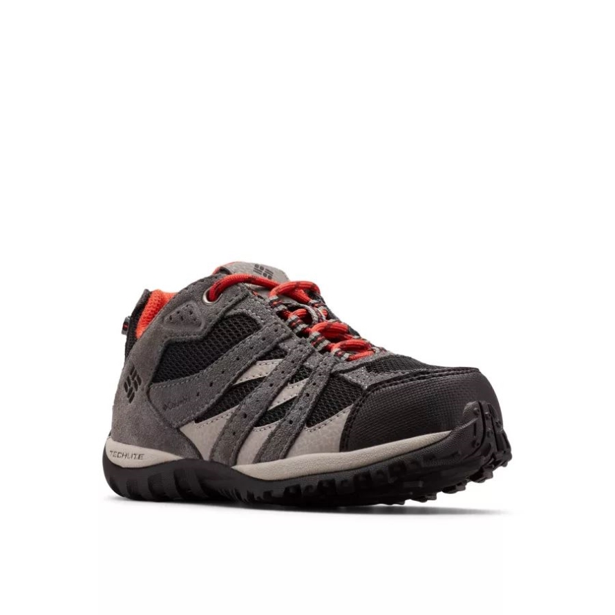 Columbia Black/Flame Big Kids' Redmond Waterproof Shoe