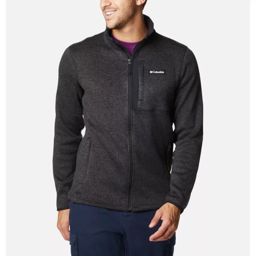 Columbia Black Heather Men's Sweater Weather Fleece Jacket