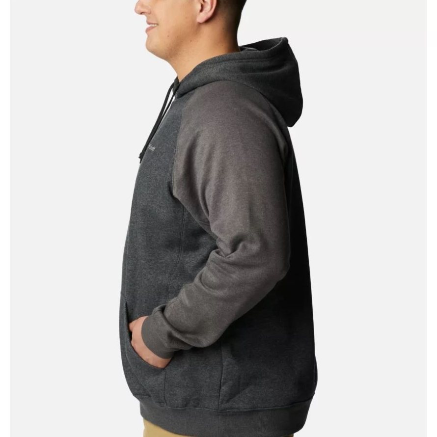 Columbia Black Heather/Shark Heather Men's Hart Mountain II Hoodie Big