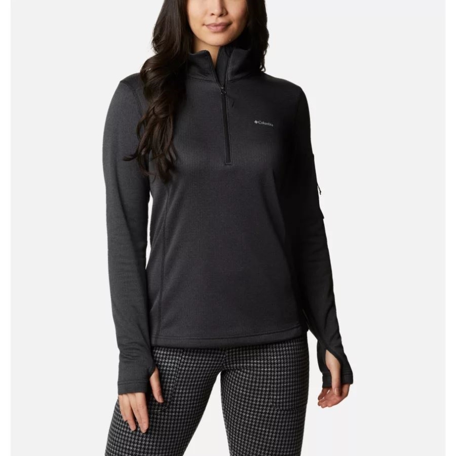Columbia Black Heather Women's Park View Half Zip Fleece