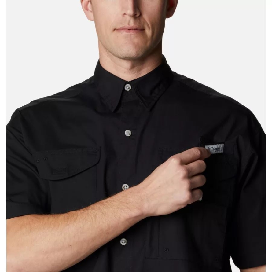 Columbia Black/Lucky Carp Graphic Men's Bonehead Icon Short Sleeve Shirt