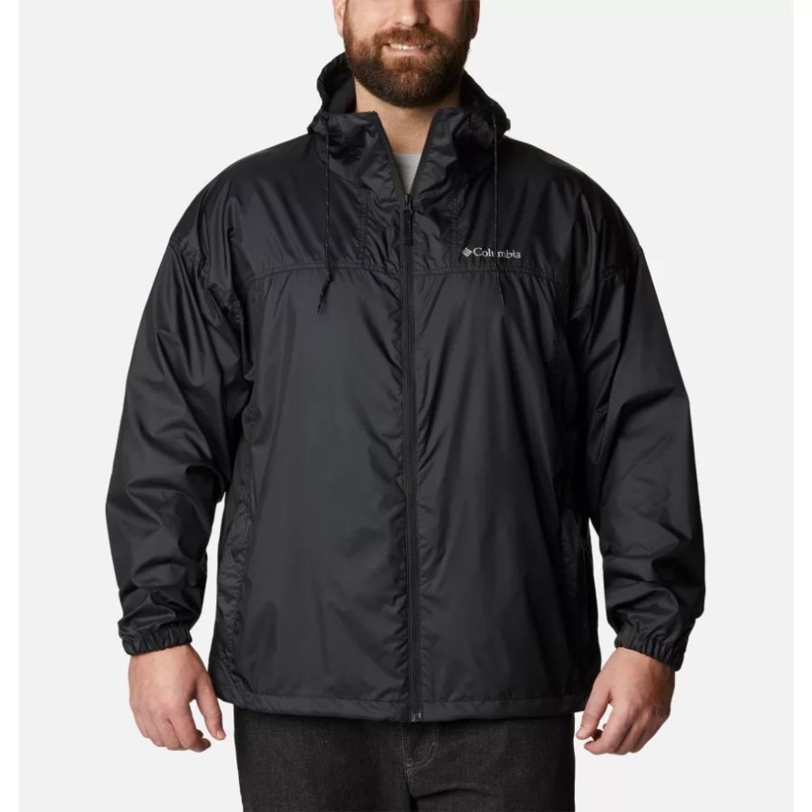 Columbia Black Men's Flash Challenger Windbreaker Jacket Big