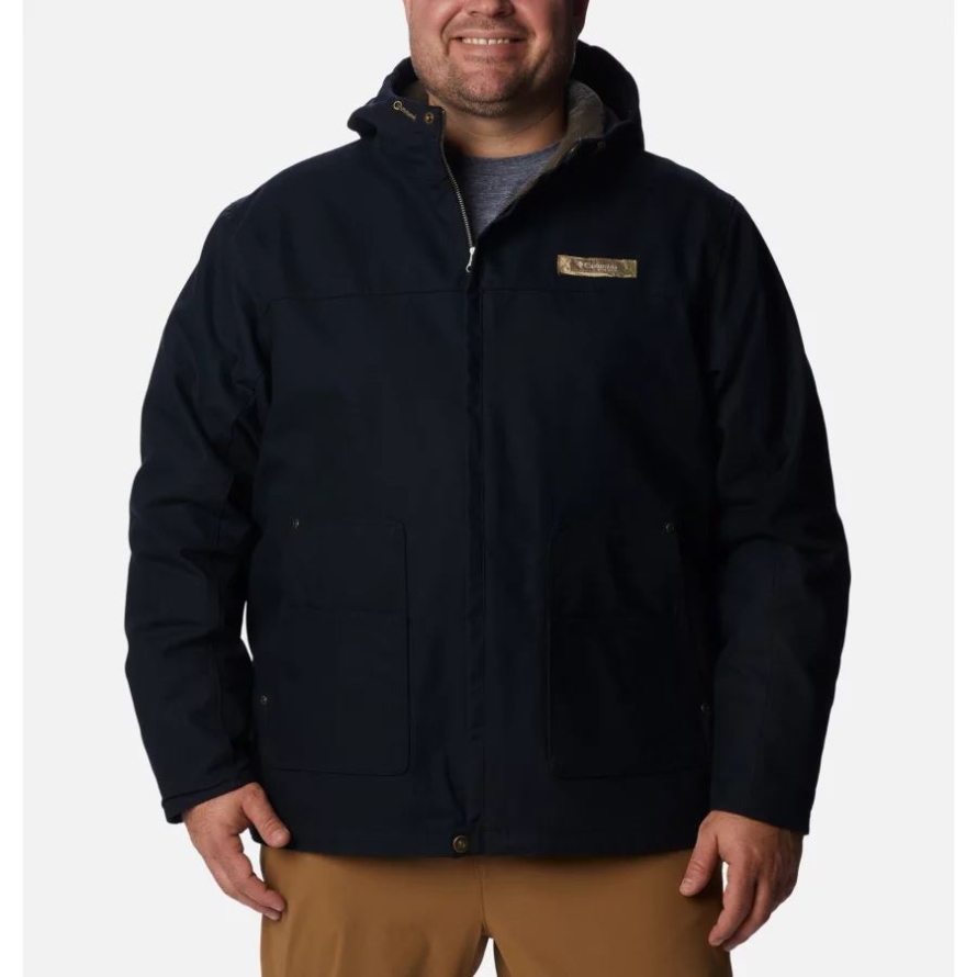 Columbia Black Men's Roughtail Work Hooded Jacket Big