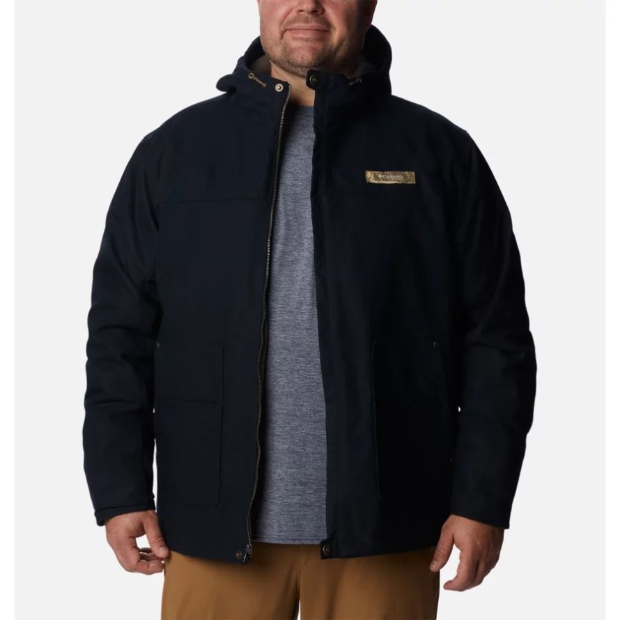 Columbia Black Men's Roughtail Work Hooded Jacket Big