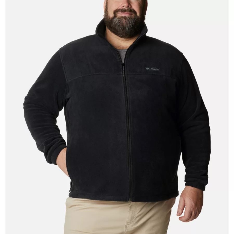 Columbia Black Men's Steens Mountain 2.0 Full Zip Fleece Jacket Big