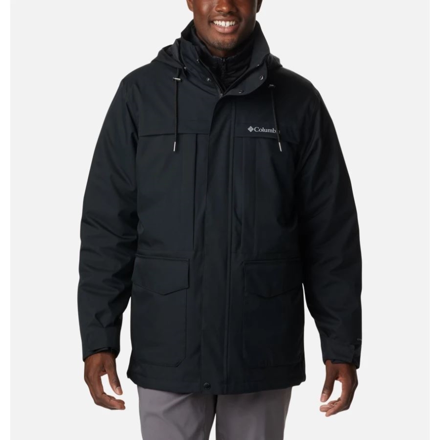Columbia Black Men's Stuart Island Omni-Heat Infinity Interchange Jacket