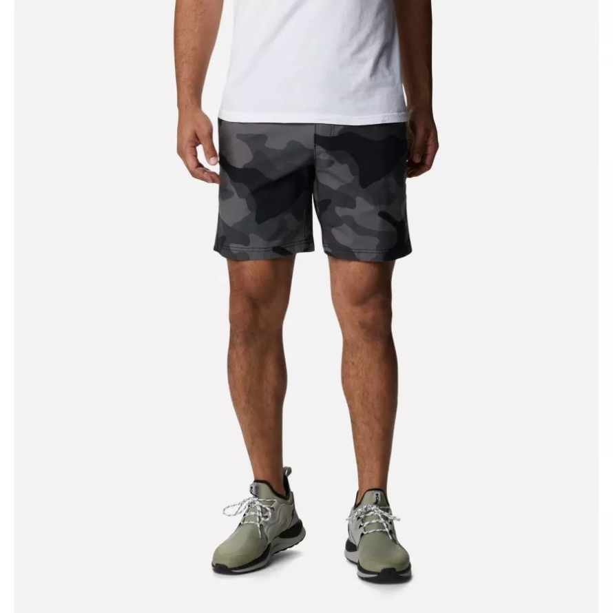 Columbia Black Mod Camo Men's Wallowa Belted Shorts