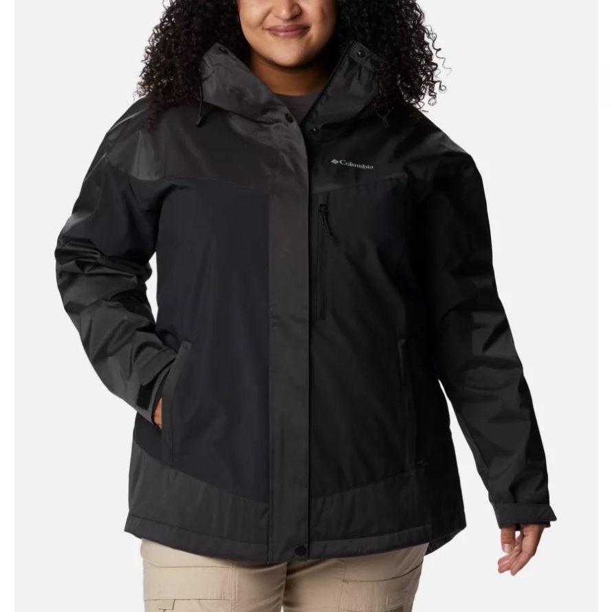 Columbia Black Sheen Women's Point Park Insulated Jacket Plus Size