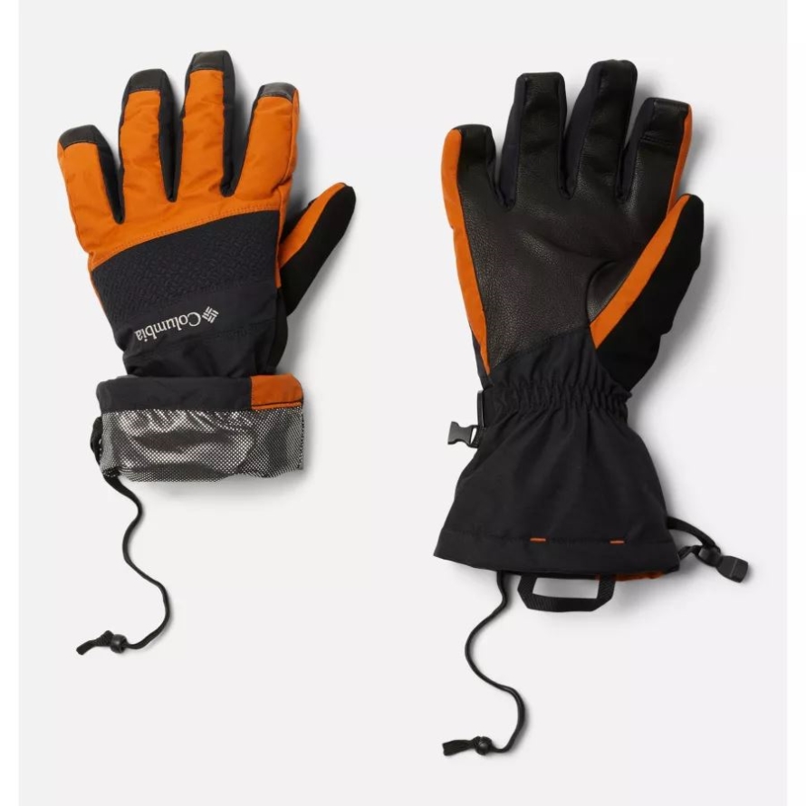 Columbia Black/Warm Copper Men's Whirlibird II Ski Gloves