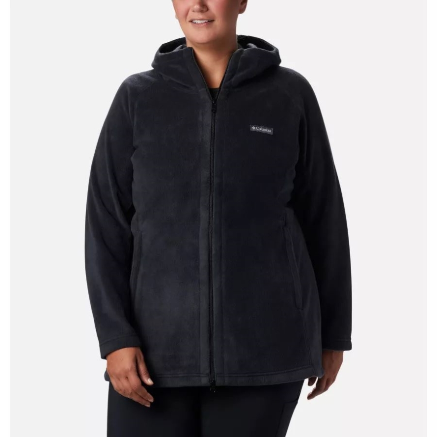 Columbia Black Women's Benton Springs II Long Hoodie Plus Size