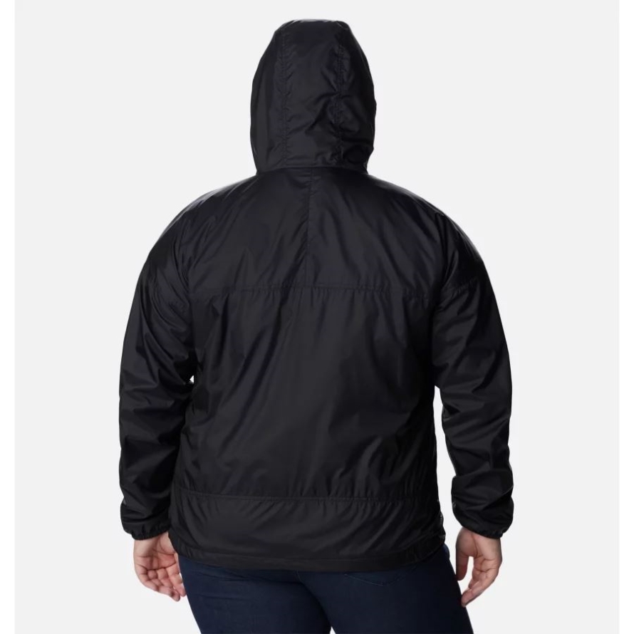 Columbia Black Women's Flash Challenger Lined Windbreaker Jacket Plus Size