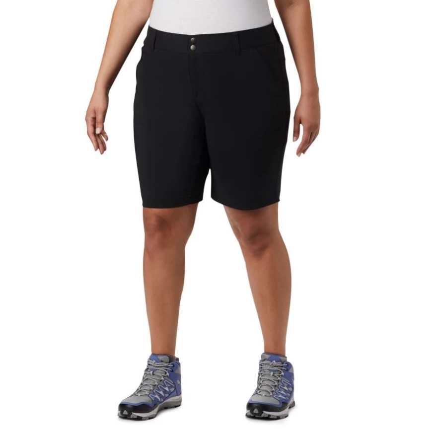Columbia Black Women's Saturday Trail Long Shorts Plus Size