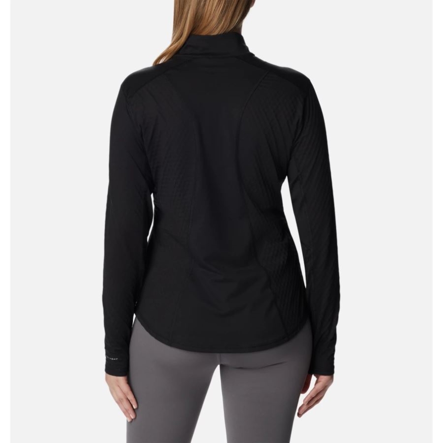 Columbia Black Women's W Bliss Ascent Half Zip Long Sleeve Technical T-shirt