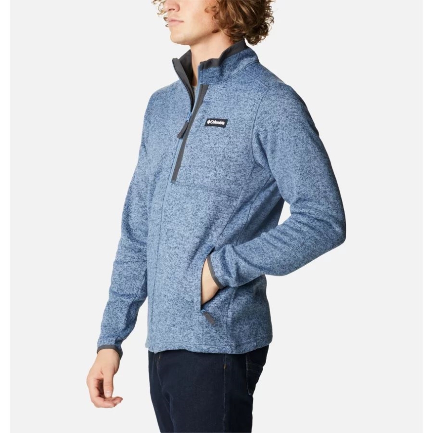 Columbia Bluestone Heather Men's Sweater Weather Fleece Full Zip Big