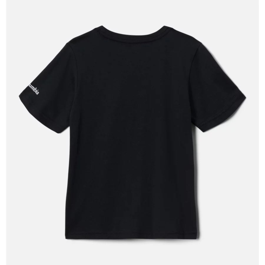 Columbia Boy's Basin Ridge Organic Cotton Graphic T-Shirt Black/Interlace Camo