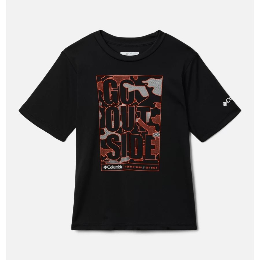 Columbia Boys' Edisun Trail Graphic T-Shirt Black/Outdoorsy