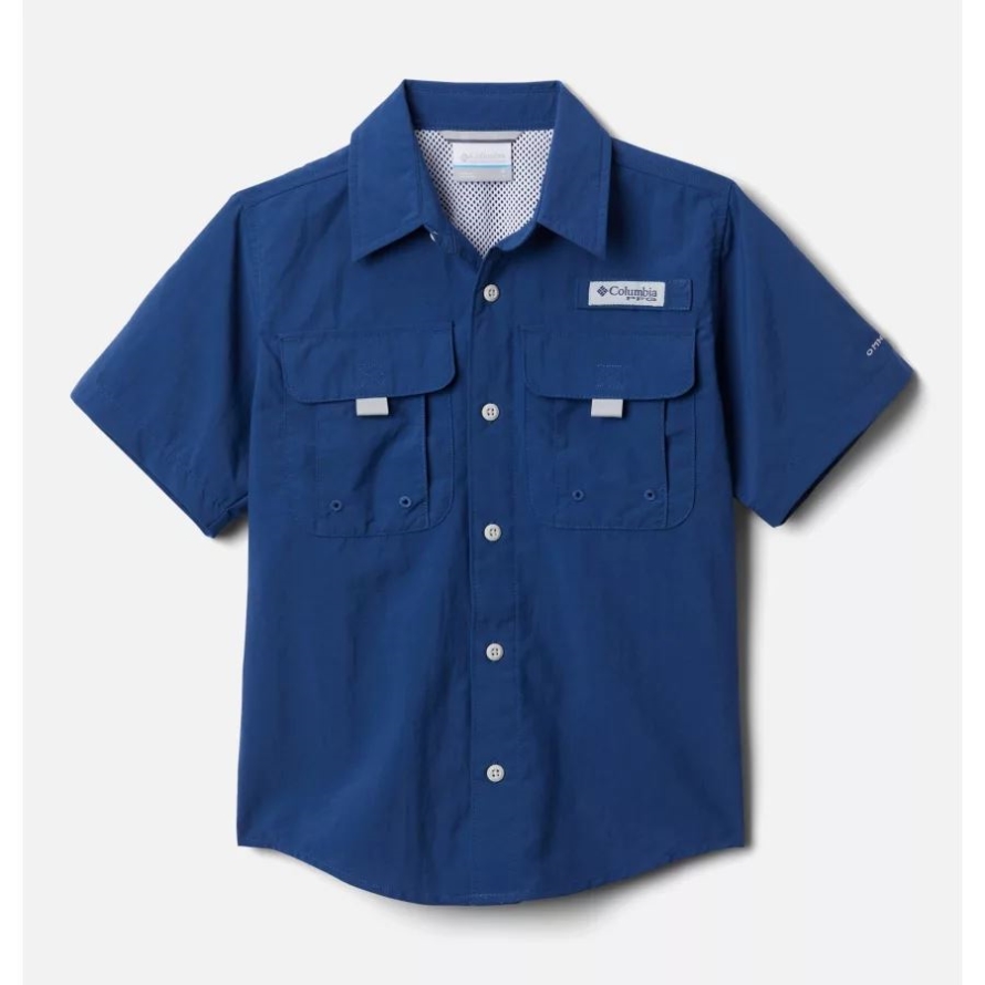 Columbia Boys' PFG Bahama Short Sleeve Shirt Carbon
