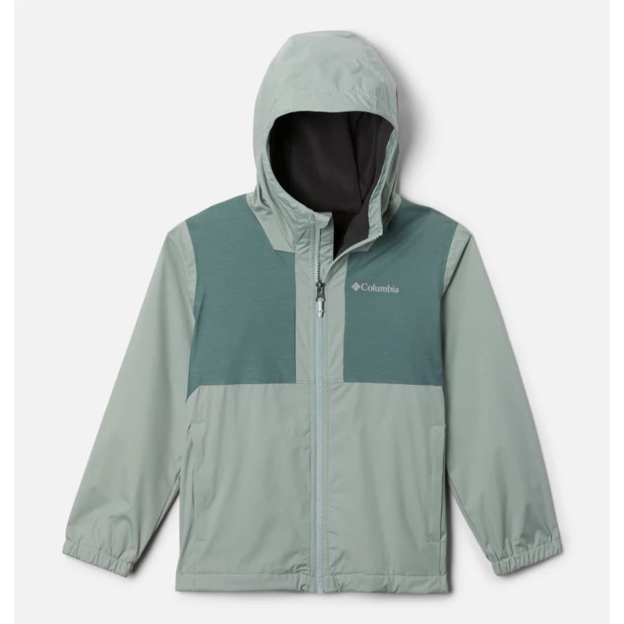 Columbia Boys' Rainy Trails Fleece Lined Jacket Niagara/Metal Slub