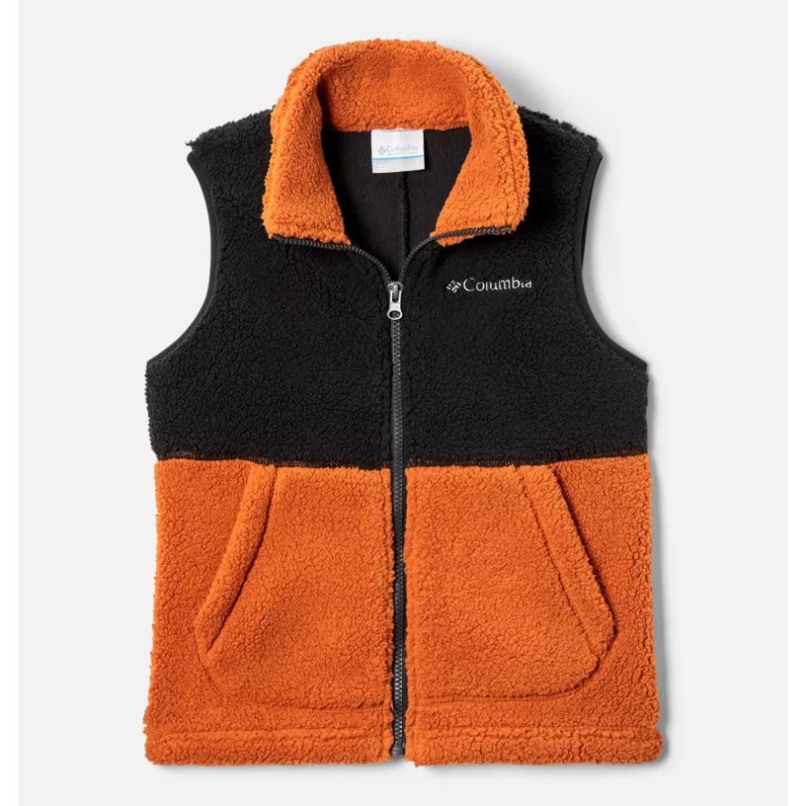 Columbia Boys' Rugged Ridge Sherpa Vest Warm Copper/Black