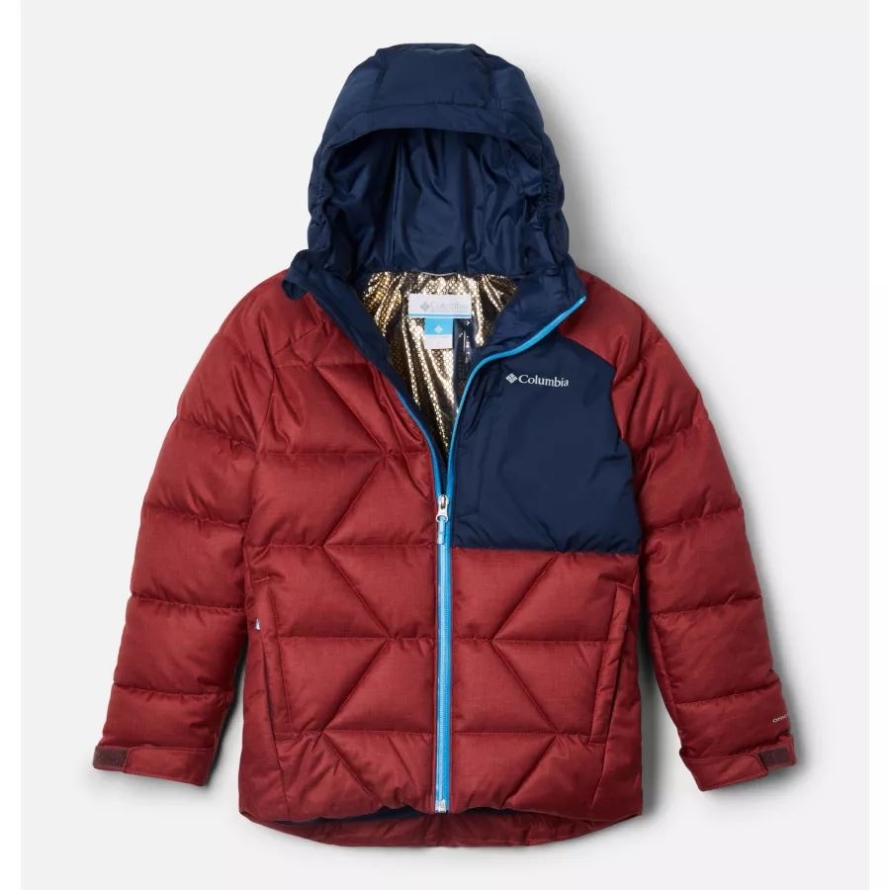 Columbia Boys' Winter Powder II Quilted Jacket Elderberry Heather/Collegiate Navy