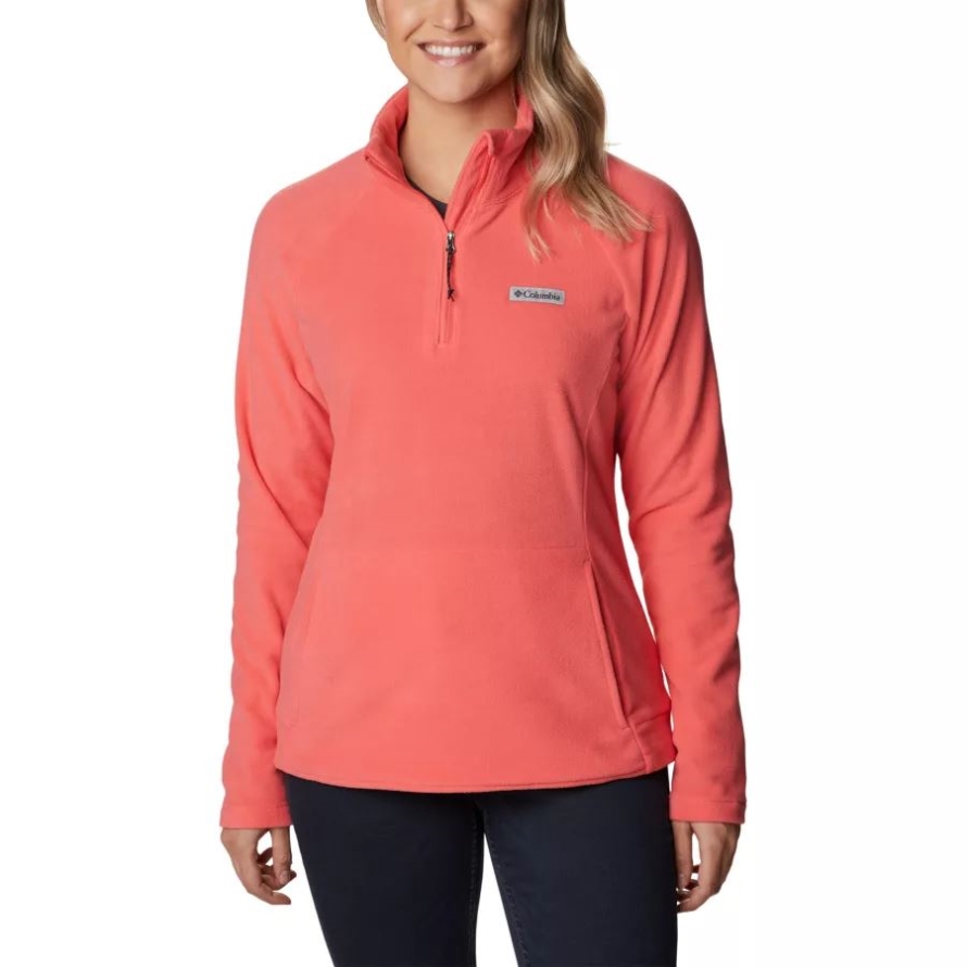 Columbia Brand Women's Ali Peak II Quarter Zip Fleece Pullover Blush Pink