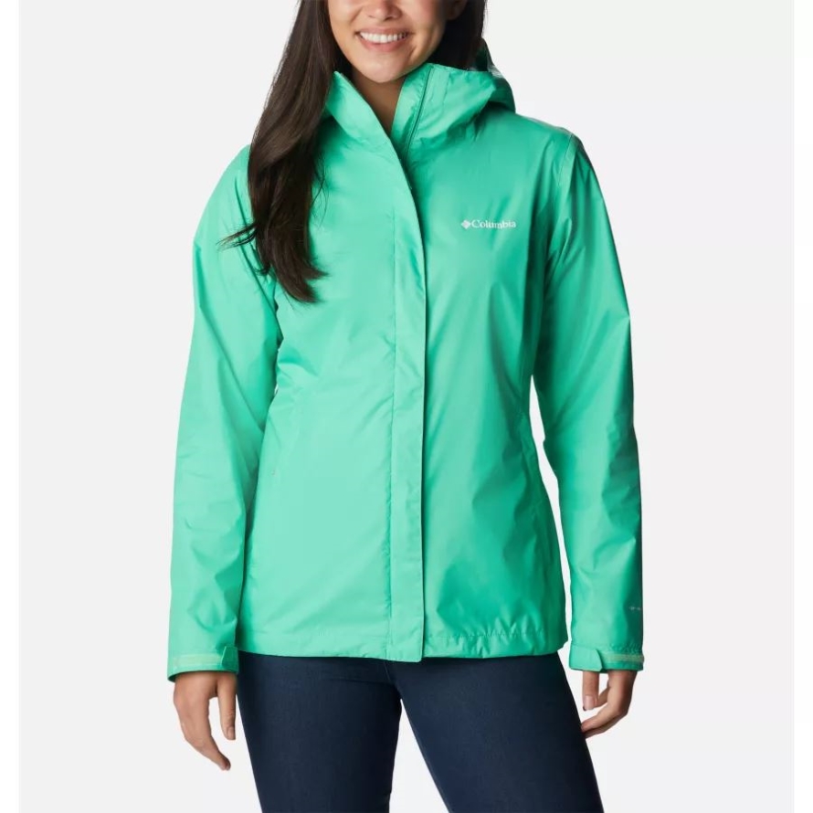 Columbia Brand Women's Arcadia II Rain Jacket Light Jade