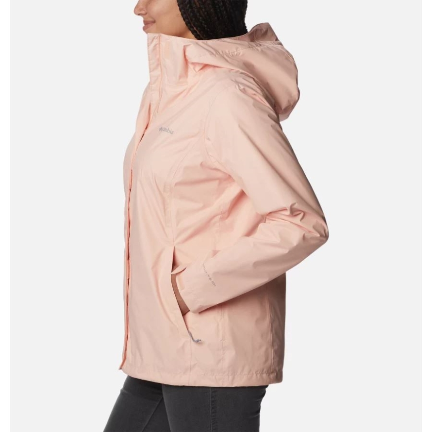 Columbia Brand Women's Arcadia II Rain Jacket Peach Blossom