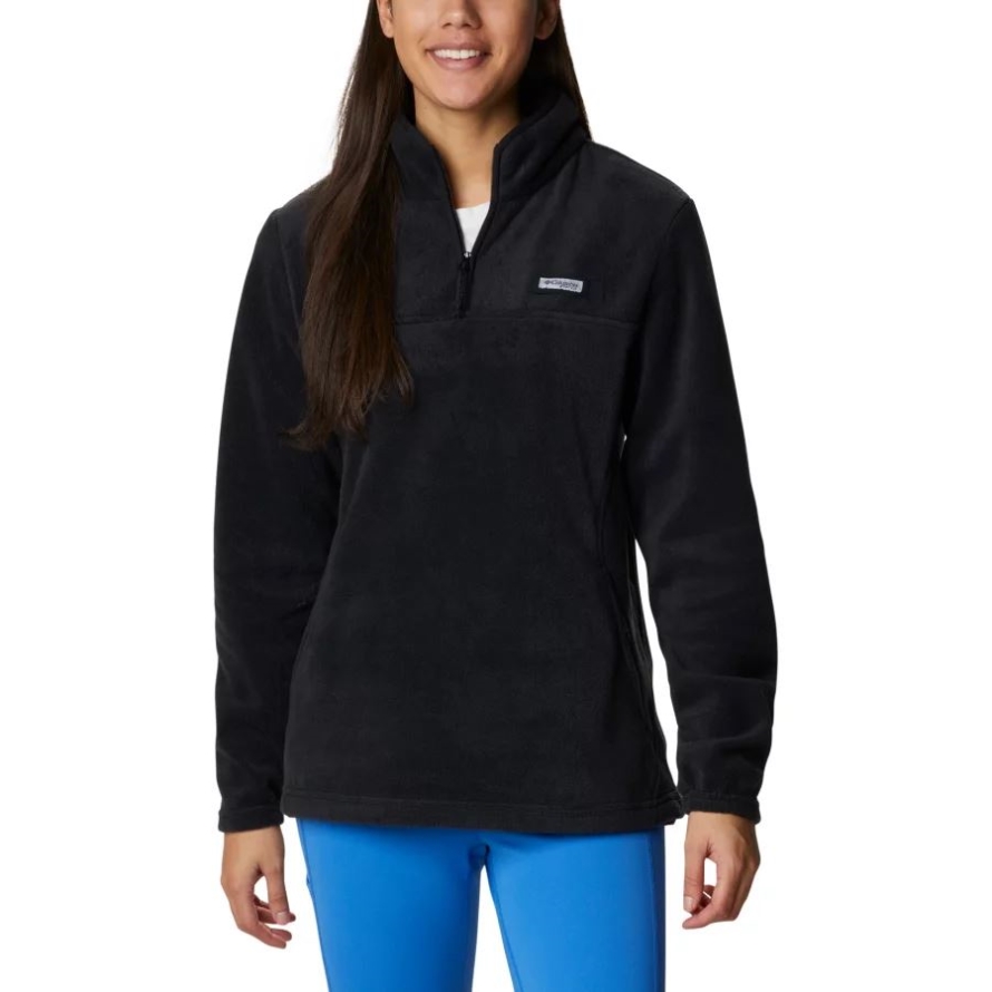 Columbia Brand Women's PFG Slack Water Half Zip Fleece Pullover Black/Black
