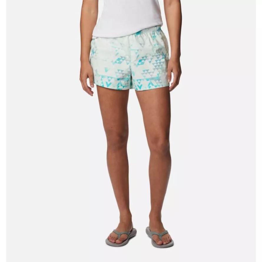 Columbia Bright Aqua/Distant Peaks Women's Sandy River II Printed Shorts