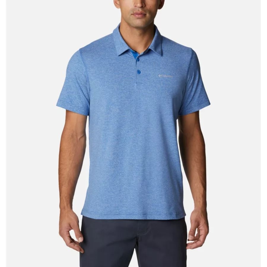 Columbia Bright Indigo Men's Tech Trail Polo Shirt