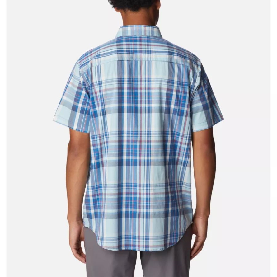 Columbia Bright Indigo Multi Plaid Men's Rapid Rivers II Short Sleeve Shirt