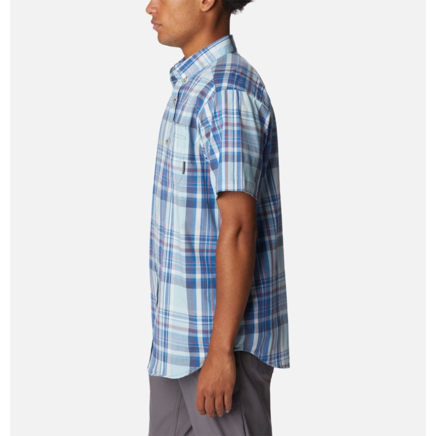 Columbia Bright Indigo Multi Plaid Men's Rapid Rivers II Short Sleeve Shirt