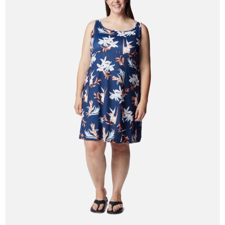 Columbia Carbon/Tossed Tropics Women's PFG Freezer III Dress Plus Size