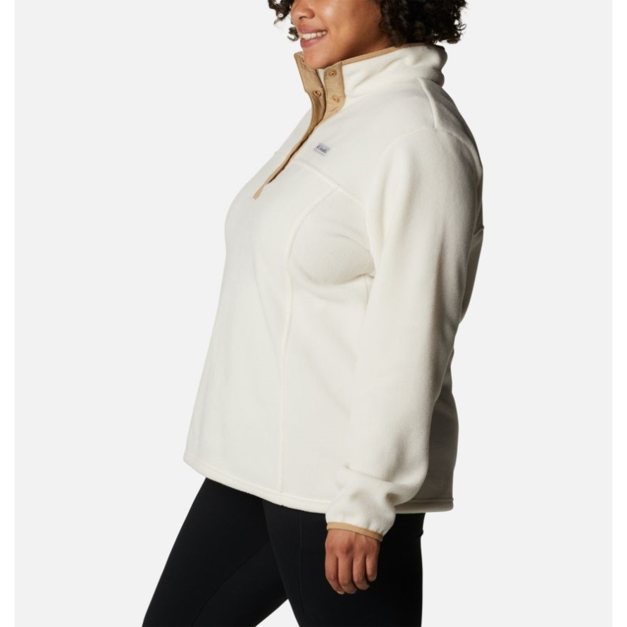 Columbia Chalk/Beach Women's Benton Springs 1/2 Snap Pullover Petite
