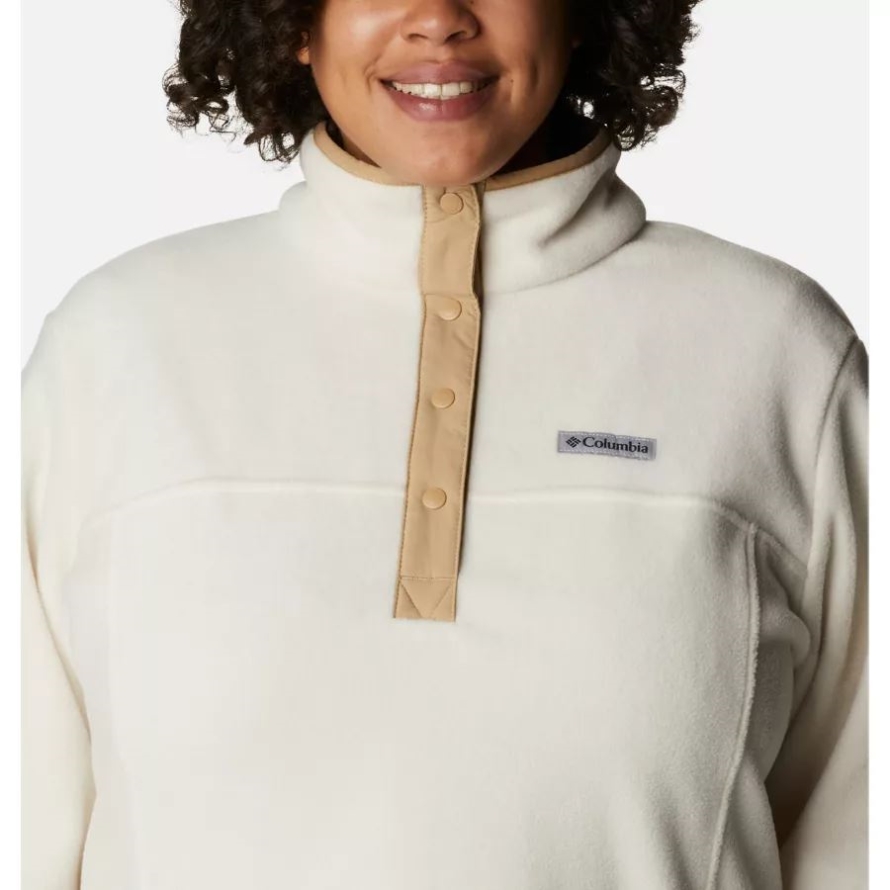 Columbia Chalk/Beach Women's Benton Springs 1/2 Snap Pullover Petite