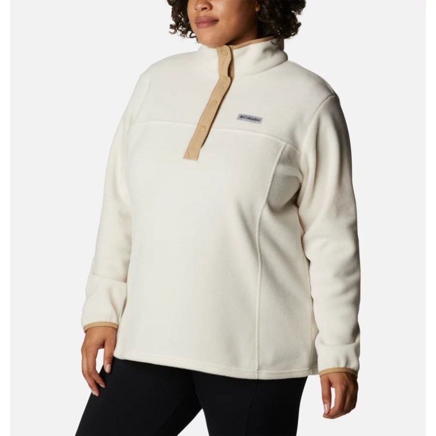 Columbia Chalk/Beach Women's Benton Springs 1/2 Snap Pullover Petite