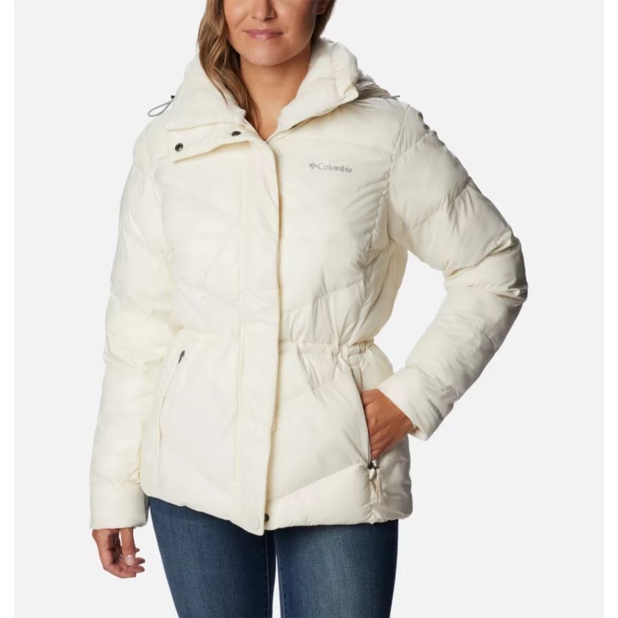 Columbia Chalk Gunmetal Women's Peak to Park II Insulated Hooded Jacket