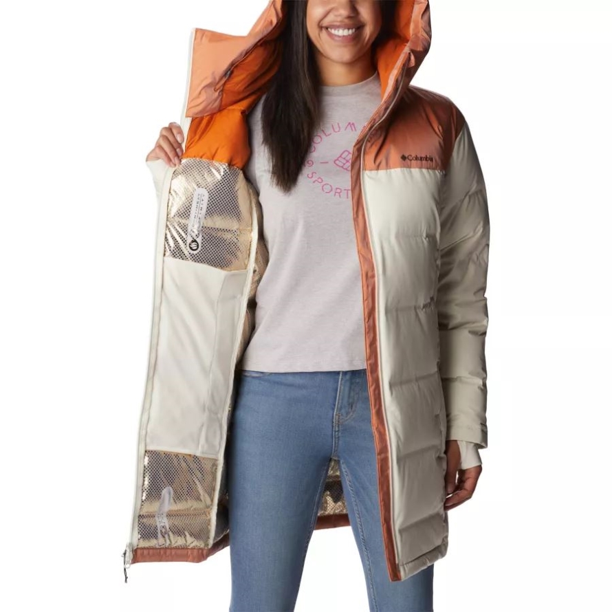 Columbia Chalk/Warm Copper Sheen Women's Opal HillMid Down Jacket