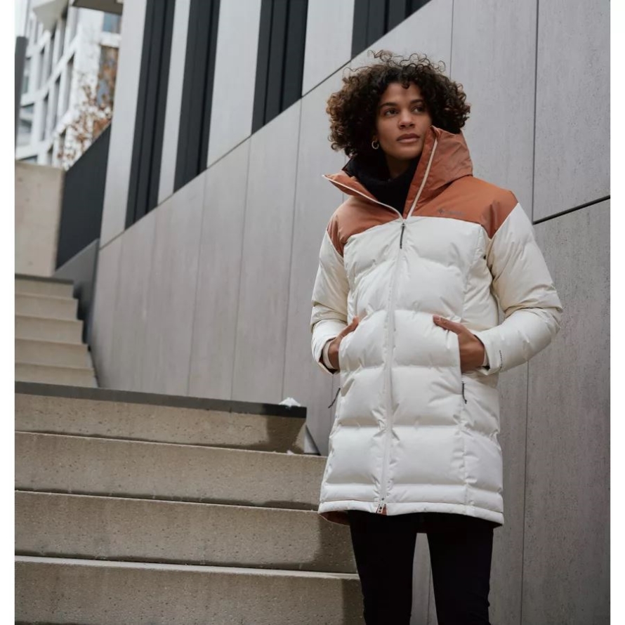 Columbia Chalk/Warm Copper Sheen Women's Opal HillMid Down Jacket