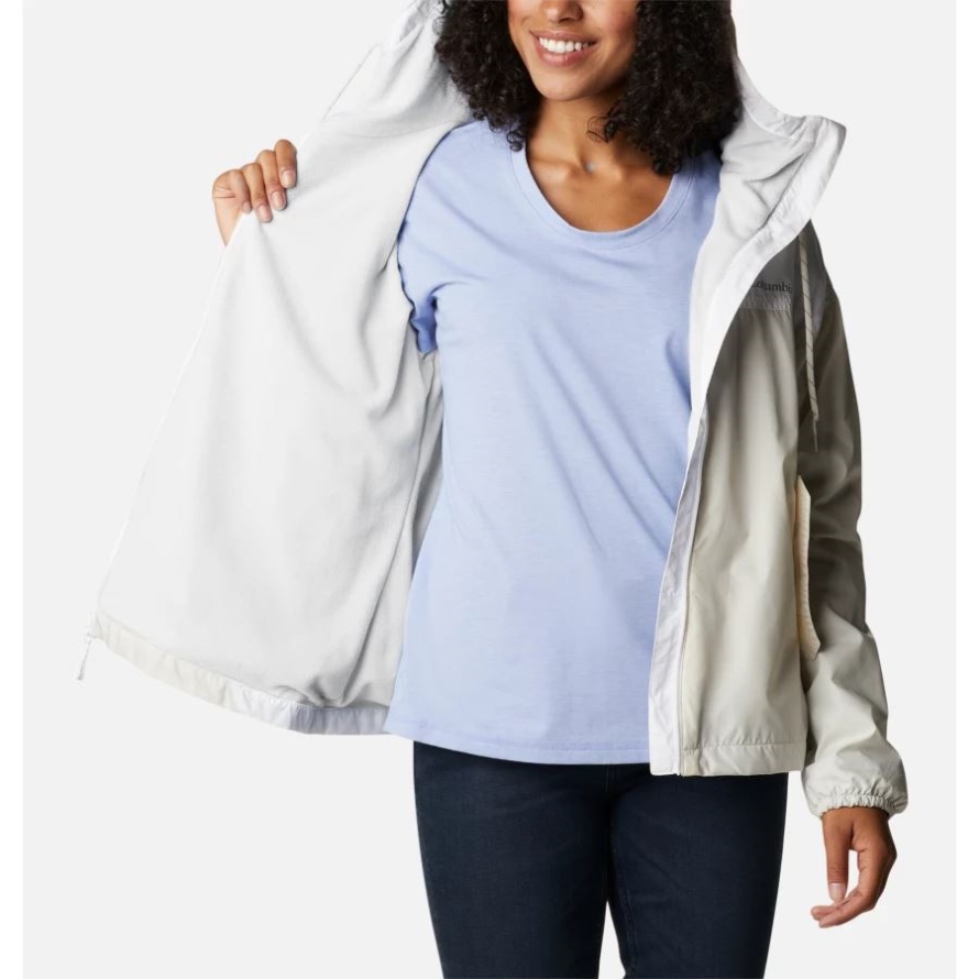 Columbia Chalk/White Women's Flash Challenger Fleece Lined Windbreaker Jacket