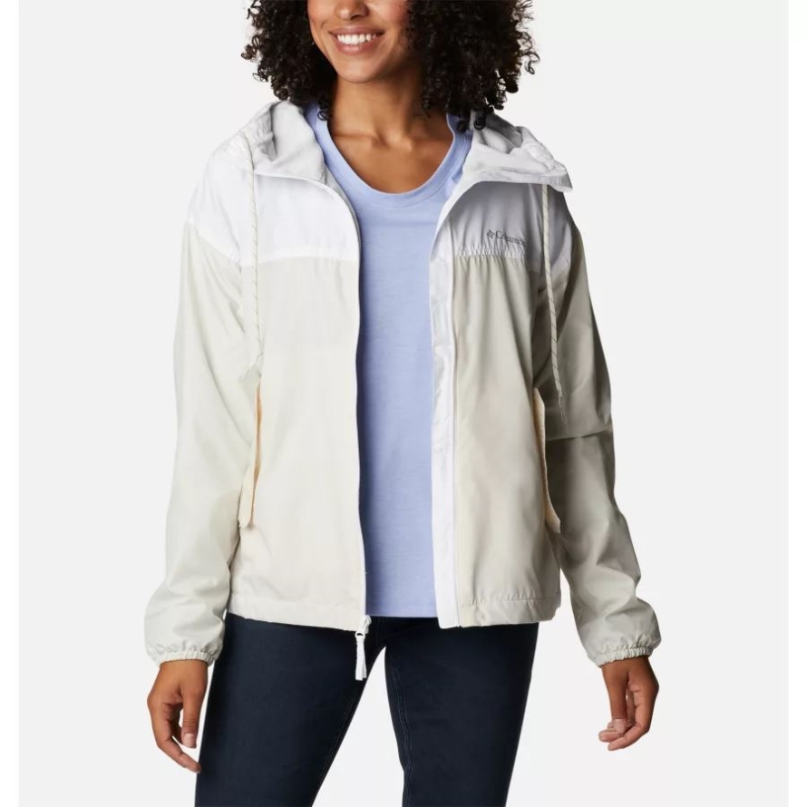 Columbia Chalk/White Women's Flash Challenger Fleece Lined Windbreaker Jacket