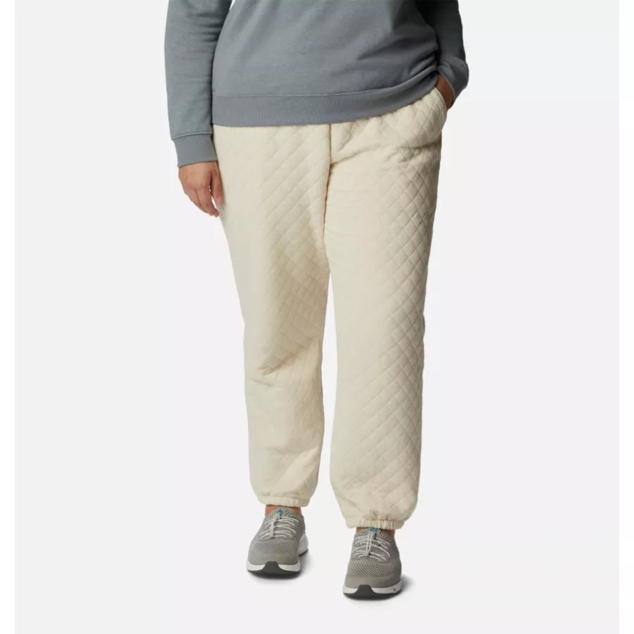 Columbia Chalk Women's Columbia Lodge Quilted Joggers Plus Size