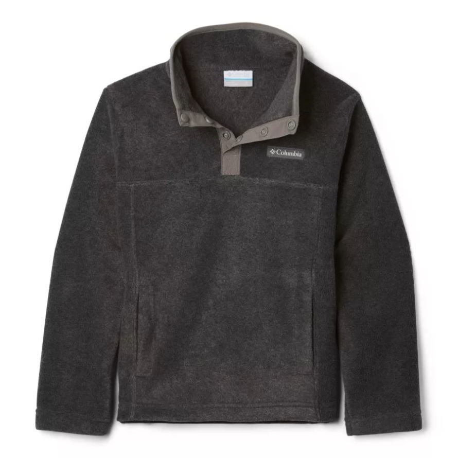 Columbia Charcoal Heather Youth Steens Mtn Fleece Pull-over
